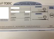 Một bạn học viên đạt 940 TOEIC 