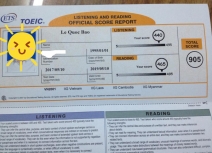 LÊ QUỐC BẢO- 905 TOEIC